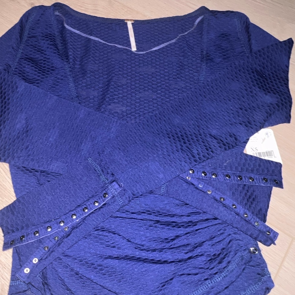 Free People Blue Bell Sleeve Long Sleeve NWT